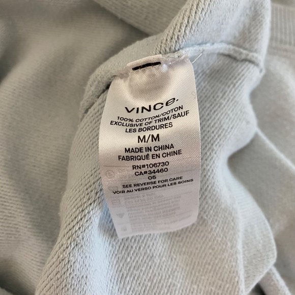 VINCE Ribbed Raglan Sleeve Crewneck Long Sleeve Sweater Top - Picture 9 of 9